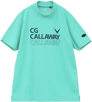 キャロウェイ メンズ ゴルフウェア クローズドメッシュ モックネック 半袖シャツ C24134105...