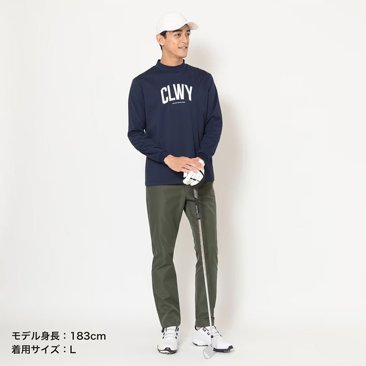 Callaway（キャロウェイ） CLWYロゴ スムース モックネック 長袖シャツ