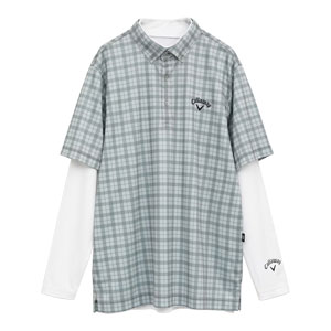 Callaway キャロウェイ チェックプリント 半袖ポロシャツ +