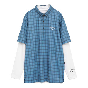 Callaway キャロウェイ チェックプリント 半袖ポロシャツ +