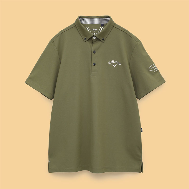 Callaway メンズポロシャツ Lサイズ オリーブグリーン新品未使用シミ有り オニカノコシャツ ※4Lサイズあり (MENS) | UVカットアイテム_