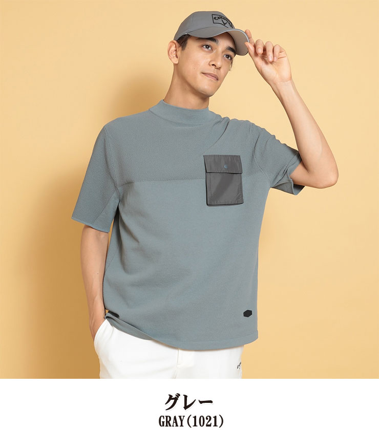 【新品未使用】Callaway 半袖　モックネックリブニット 半袖モックネックリブニット (WOMENS) | ニット/ニットベスト