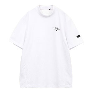 Callaway キャロウェイ 幾何学ロゴジャカード モックネック 半袖
