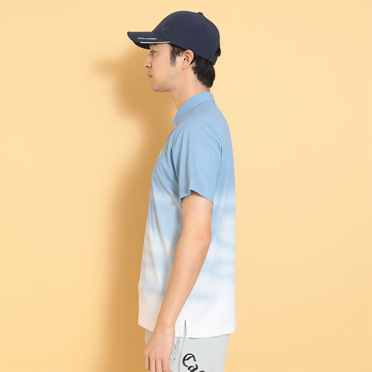 美品　Callaway　ゴルフシャツ　Mサイズ　3点 Callaway キャロウェイ -3℃裏クール ボーダープリント モック