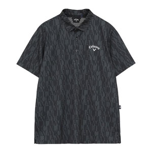Callaway（キャロウェイ） ミニカノコ ロゴ総柄 半袖 ポロシャツ
