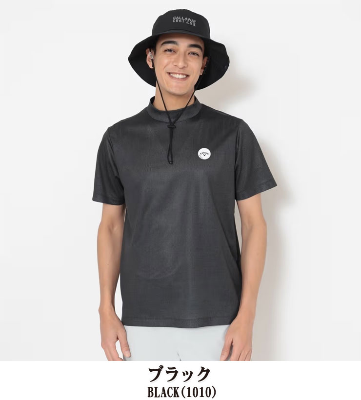 Callaway（キャロウェイ） かざあなメッシュ シャンブレー柄 モック