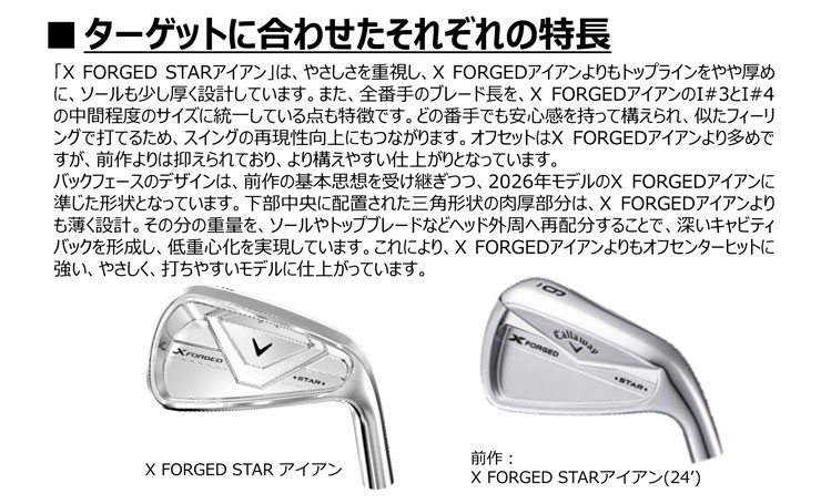 Callaway（キャロウェイ） X FORGED STAR アイアン 5本セット[＃6-P