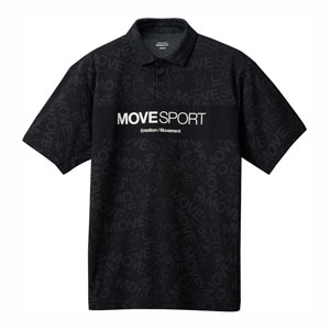 デサント アスレチック メンズ トレーニング ウェア MOVESPORT サンスクリーン ミニ鹿の子 総柄グラフィック 半袖 ポロシャツ DMMXJA72 2024年春夏モデル M-O｜greenfil-wear｜02