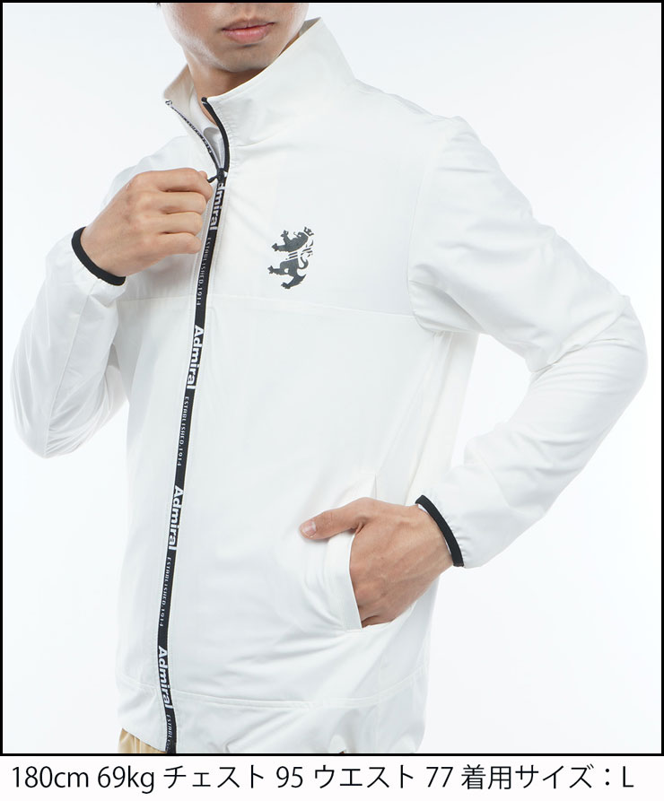 Admiral ゴルフジャケット LL ホワイト Admiral Golf アドミラルゴルフ メンズ ウェア プリント