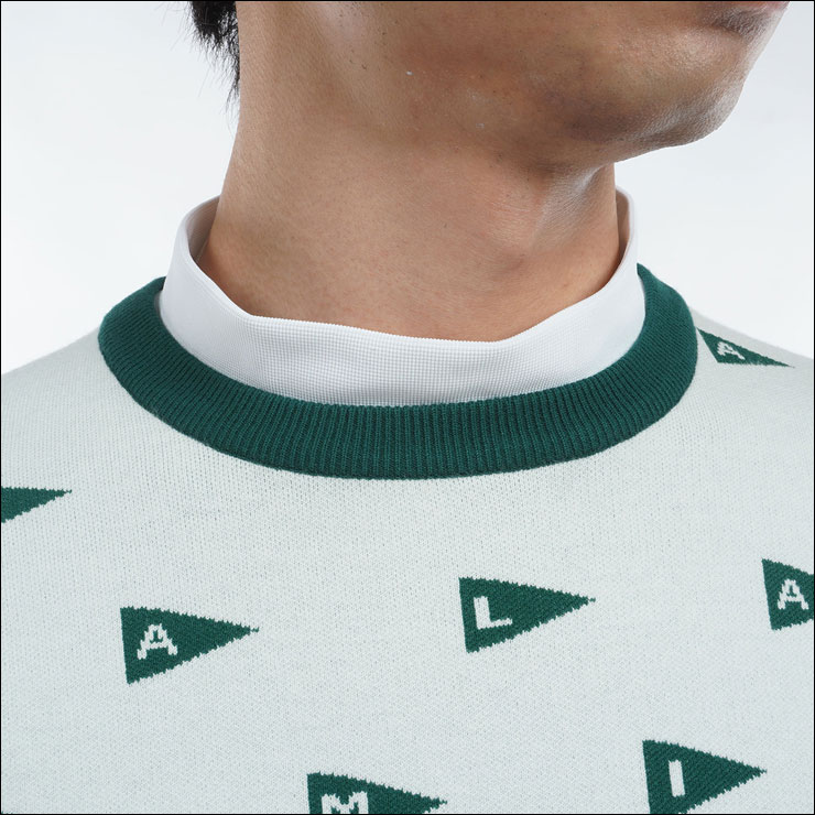 Admiral Golf（アドミラルゴルフ） フラッグジャカード クルーネック