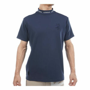 Admiral ネイビー 半袖Tシャツ Admiral Golf（アドミラルゴルフ） カラタッチ ランパント モック