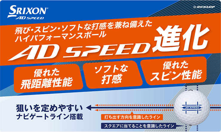 スリクソン AD SPEED ゴルフボール 2022年モデル 1ダース [12球入り] :DP22SXADSPD2D:ゴルフプラザ グリーンフィル -  通販 - Yahoo!ショッピング