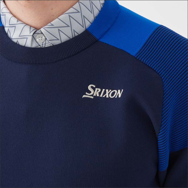 デサントSrixonゴルフメンズセーター SRIXON スリクソン by デサント 松山英樹プロ共同開発 はっ水糸 クルー