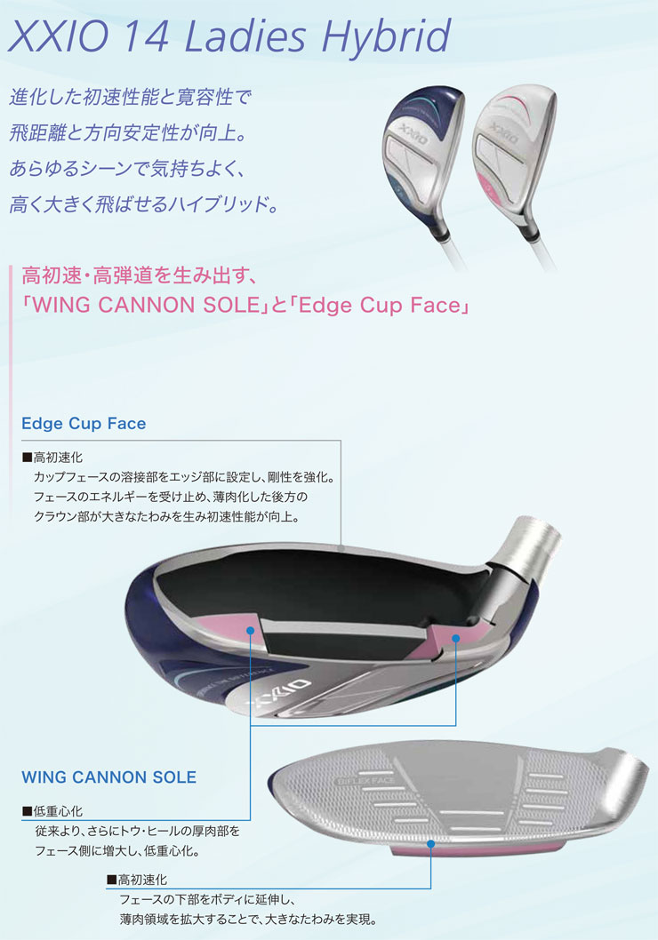 XXIO ゼクシオ 14 レディース ハイブリッド MP1400L カーボンシャフト