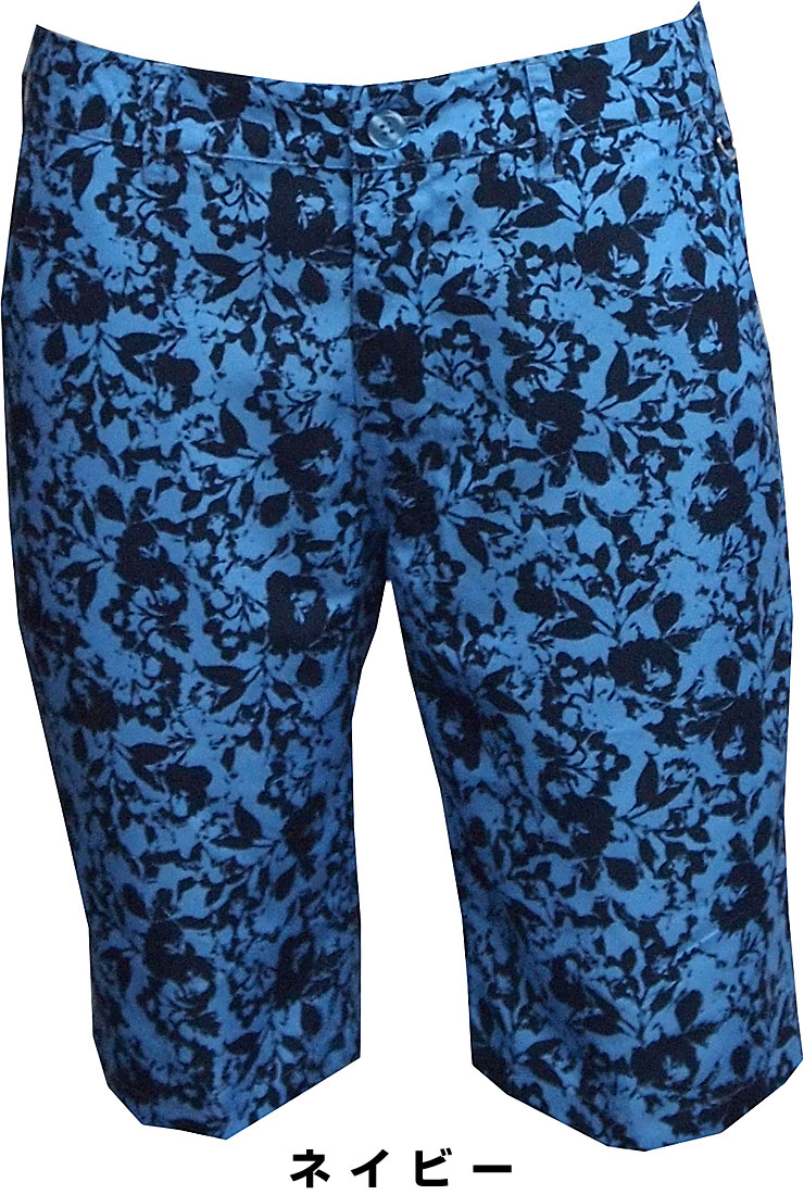 ファウンダースクラブ メンズ ゴルフウェア ボタニカルプリント ハーフ