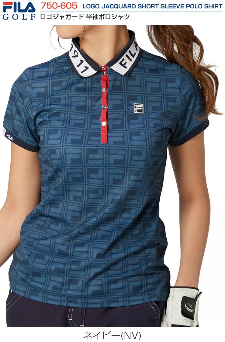 フィラゴルフ レディース ゴルフウェア ロゴジャガード 半袖ポロシャツ 750-605 M-LL :FL20S750605:ゴルフレンジャー 通販  
