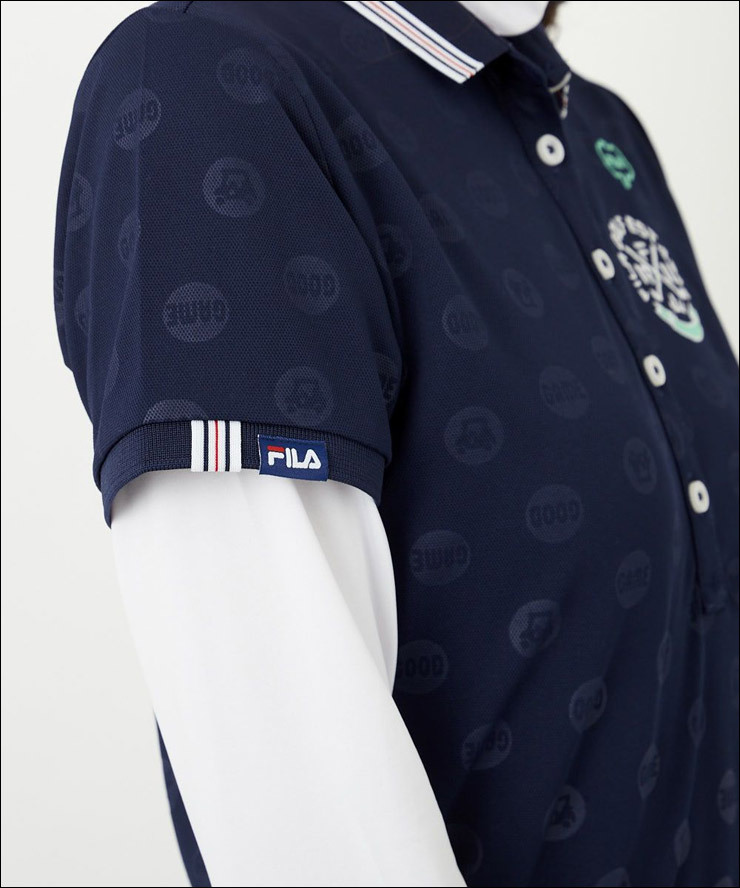 フィラゴルフ レディース ゴルフウェア 半袖ポロシャツ + ハイネック 