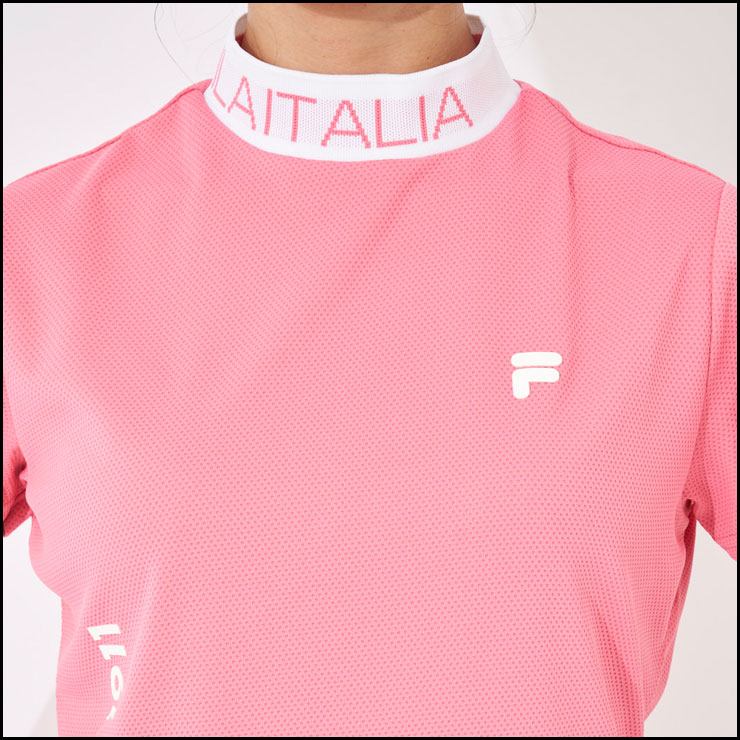 FILA GOLF フィラゴルフ レディース ゴルフウェア 衿リブ モック