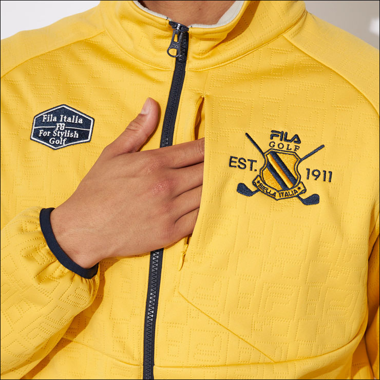 美品 FILA GOLF ゴルフウェアセット 中綿 ネイビー L*CD1382 美品 FILA GOLF ゴルフウェアセット 中綿 ネイビー L*CD1382