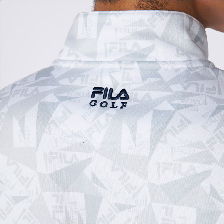 FILA GOLF フィラゴルフ 裏起毛 ジオメトリープリント ハーフ