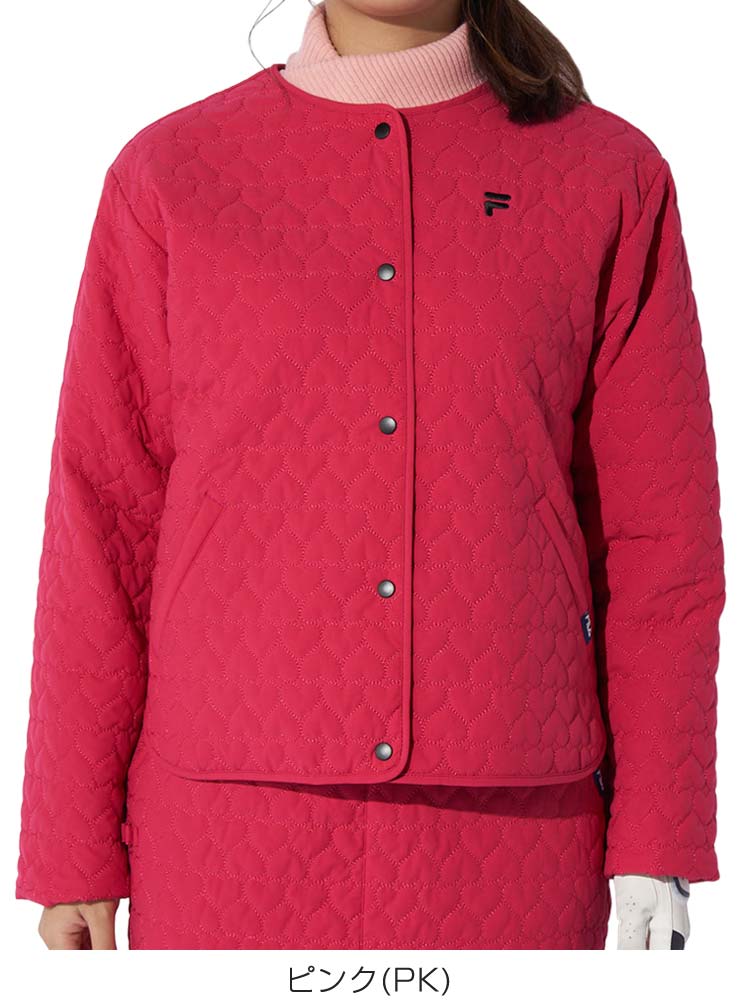 FILA GOLF フィラゴルフ ハート柄キルティング 4WAYストレッチ ノー
