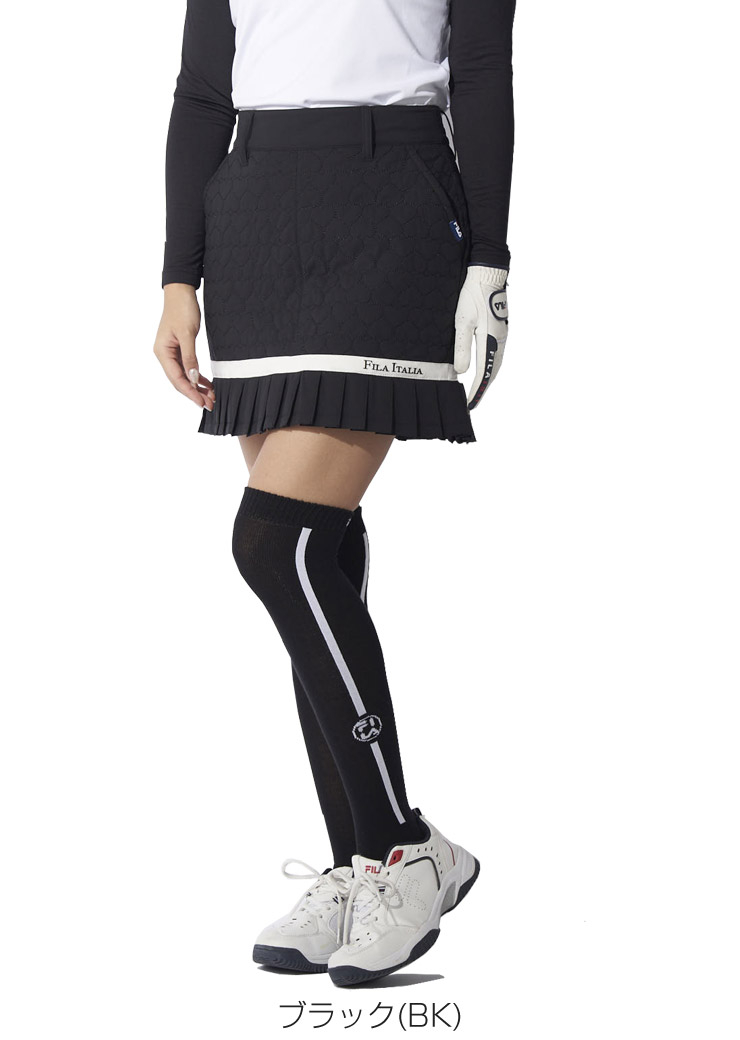 FILA GOLF フィラゴルフ ハートキルト柄 中綿入りスカート ウェア