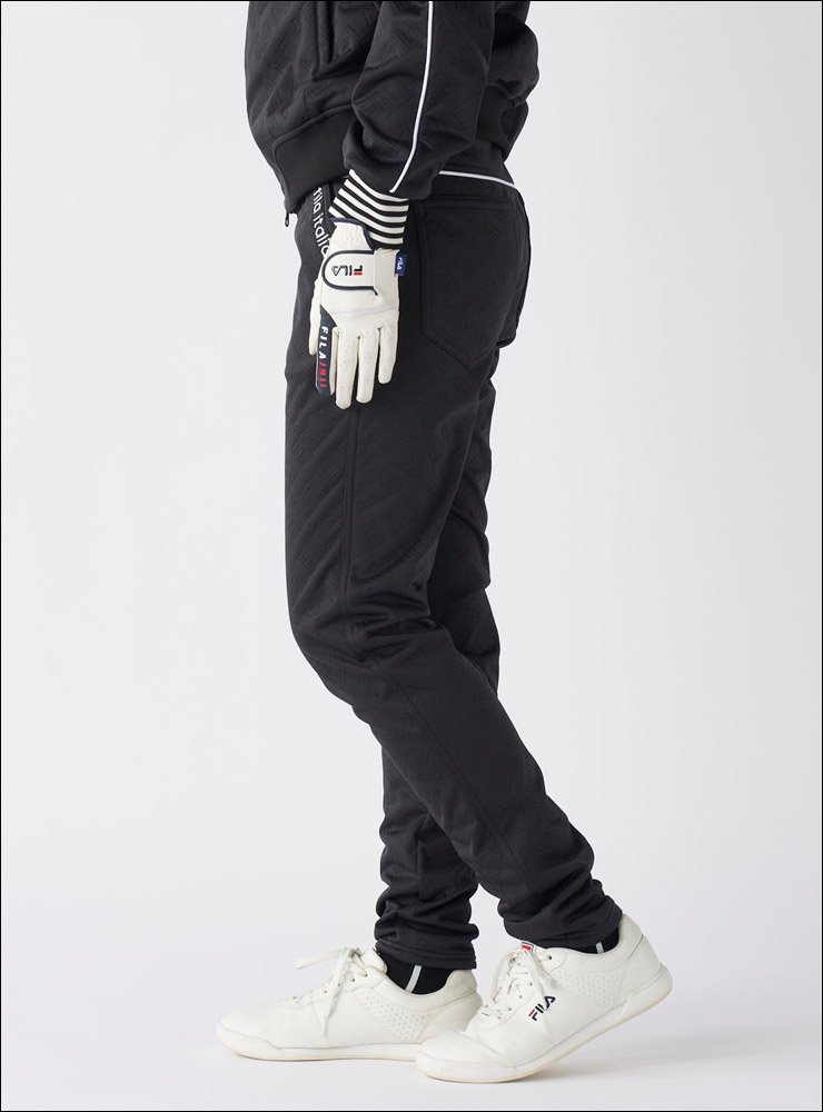 FILA GOLF フィラゴルフ タイポグラフィー柄 キルトボンディング