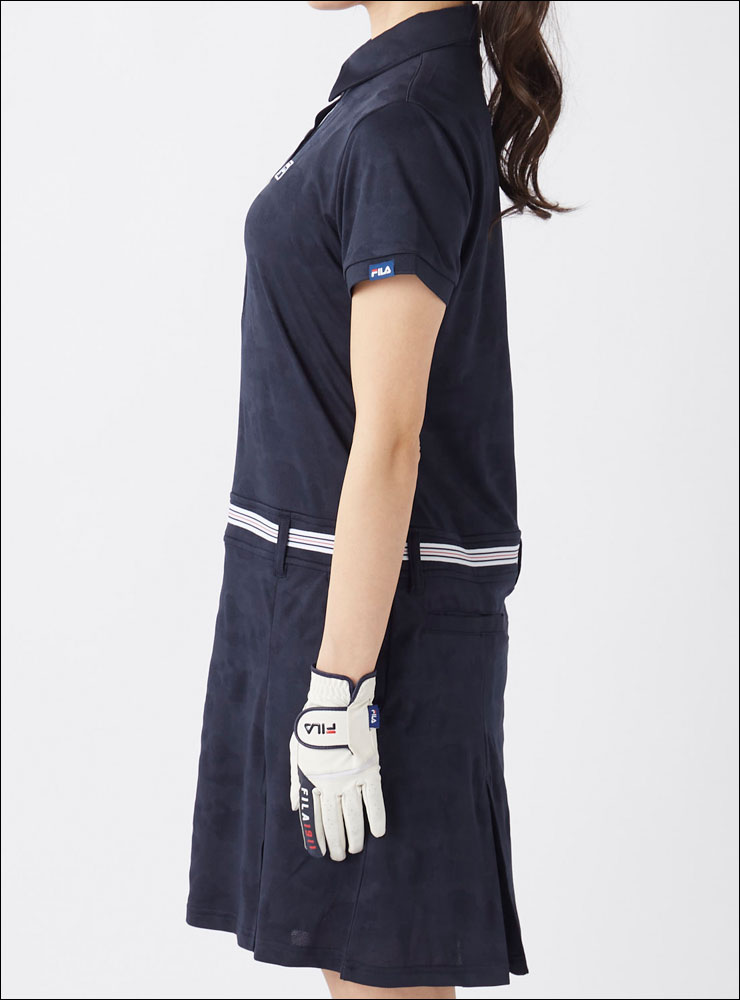 FILA GOLF フィラゴルフ ウエストライン メッシュジャガード