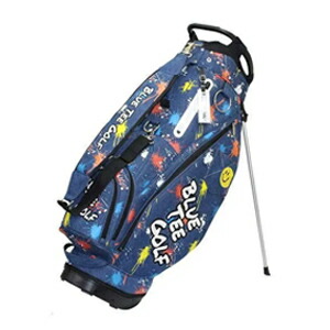 値下げ！　BLUE TEE キャディバック BLUE TEE GOLF（ブルーティーゴルフ） デニムペイント スタンド