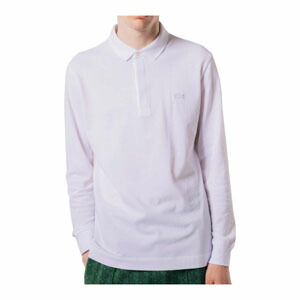 新品未使用　タグ付　Lacoste ホワイト 長袖ポロシャツ S 白　ポロ　ラコ LACOSTE（ラコステ） フランス企画 長袖 ポロシャツ LACSTE L1312-51
