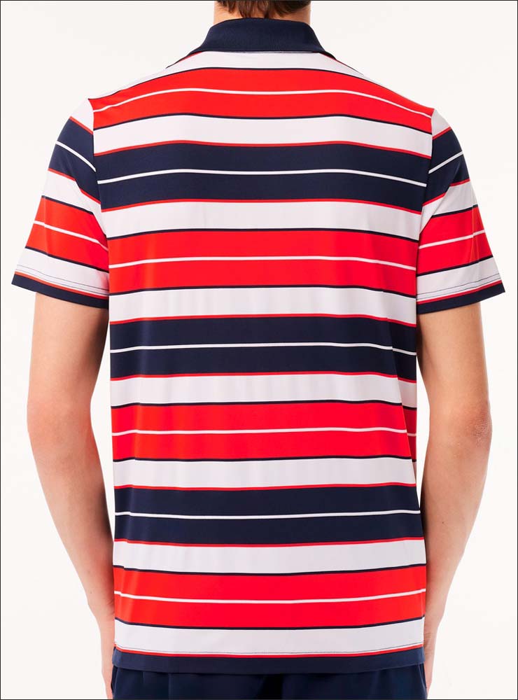 ★新品★　LACOSTE　GOLF　ポロシャツ　サイズ　XL LACOSTE ラコステ ゴルフ ウェア メンズ マルチカラーボーダー