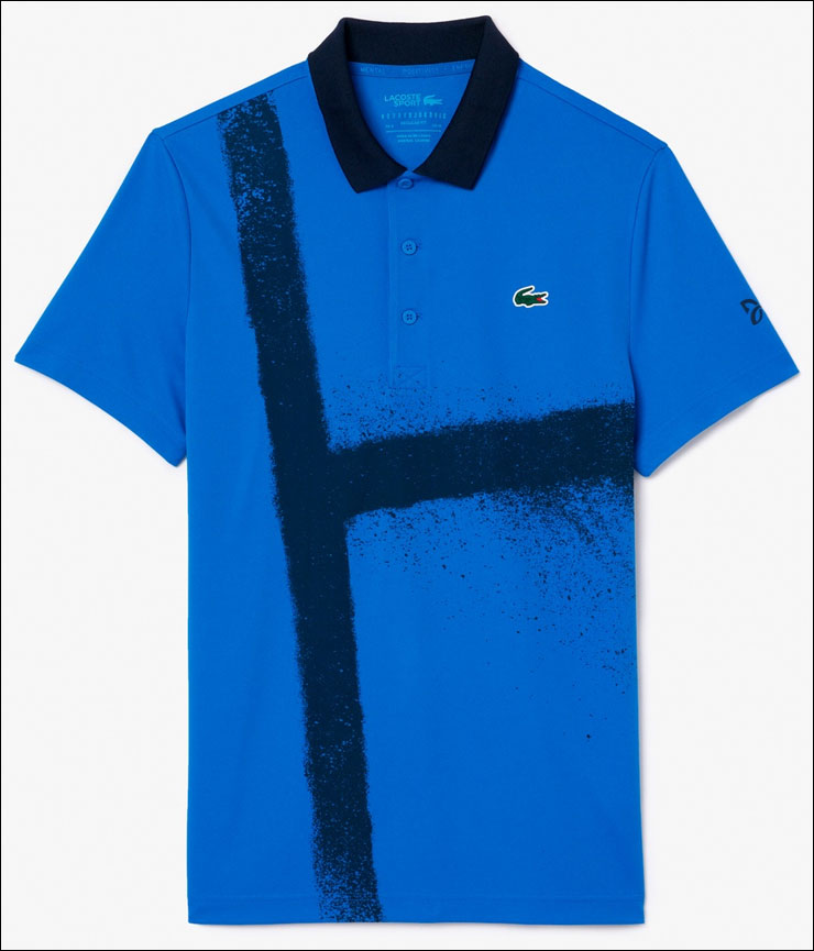 LACOSTE ジョコビッチポロシャツ Mサイズ ノバク・ジョコビッチ』サイド切り替えウルトラドライポロシャツ