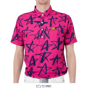 ラウドマウス メンズ ゴルフウェア シューティングスター柄 半袖 ポロシャツ 762-605 M-L...