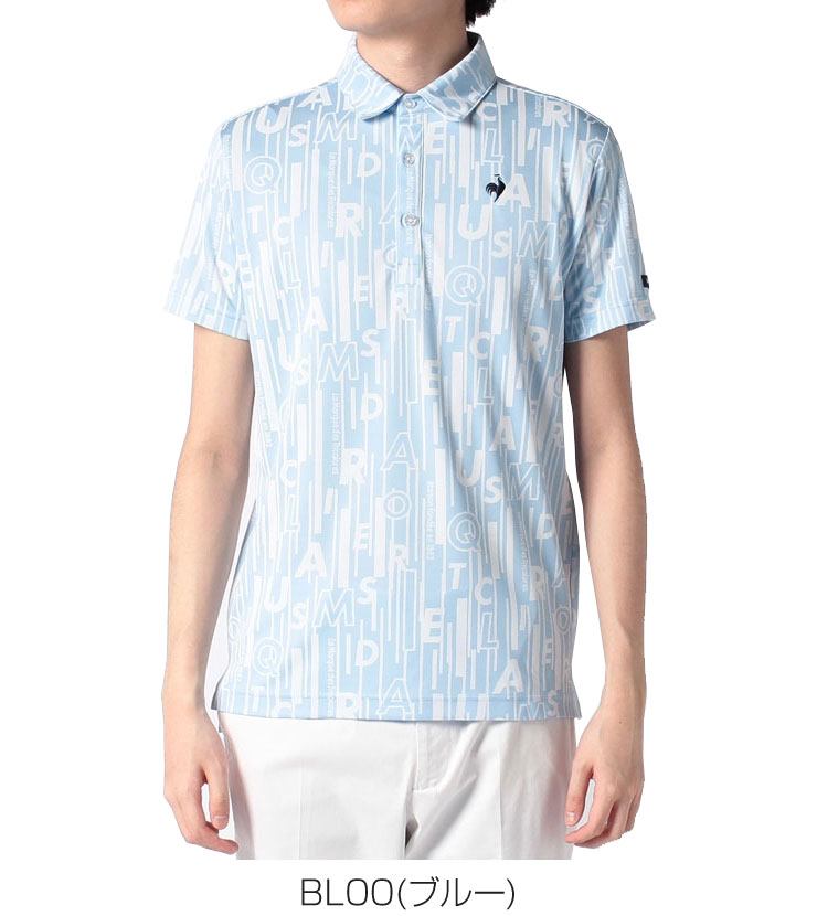le coq sportif golf ルコック マルチロゴ 総柄 ポロシャツ le coq sportif GOLF ルコックスポルティフ ゴルフ メンズ