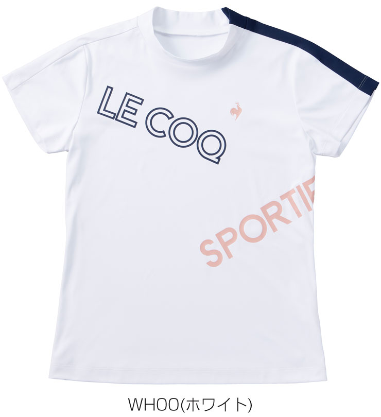 ルコックスポルティフ ゴルフ モックネックシャツ【ホワイト/LL】新品！ le coq sportif GOLF ルコックスポルティフ ゴルフ レディース