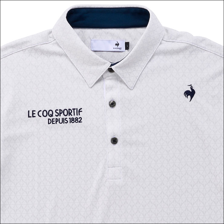 le coq sportifストライプデザイン ポロシャツ ホワイト le coq Sportif ホワイト ストライプ ポロシャツ - メルカリ
