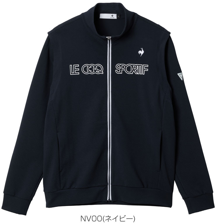 美品 le coq sportif GOLF 半袖 暴風ジャケット サイズM 黒 le coq sportif GOLF ルコックスポルティフ ゴルフ 2WAY