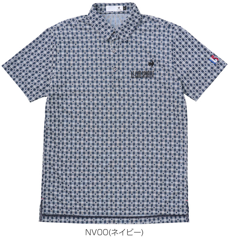 ルコック スポルティフ ゴルフ ポロシャツ バイカラー 白黒 ボ一ダ一柄 M le coq sportif EXcDRY バイカラー半袖ポロシャツ 23SS QGWVJA10