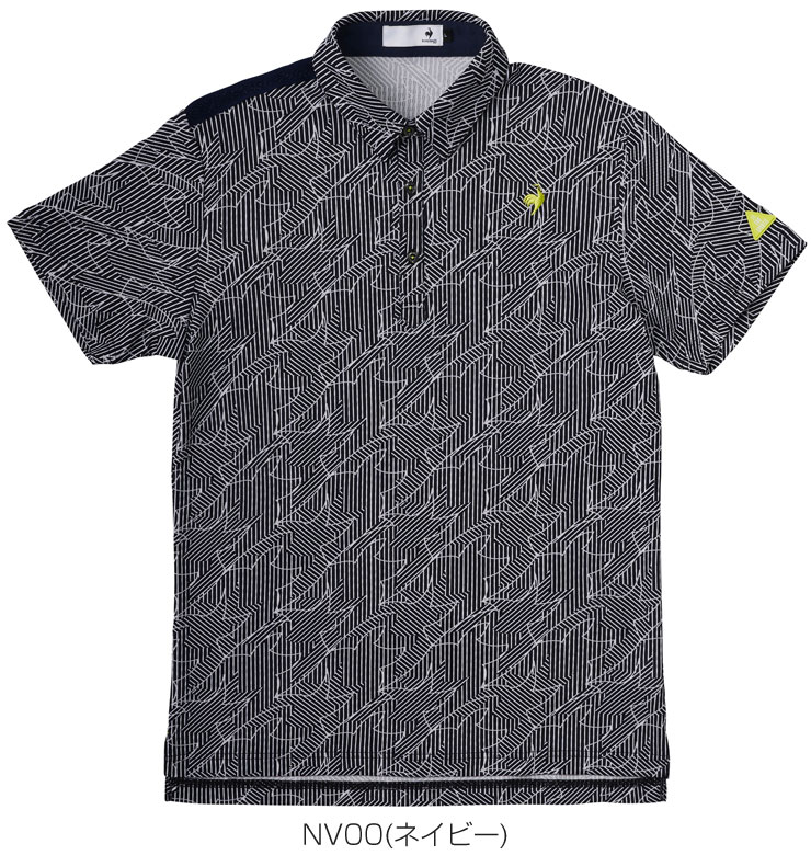 le coq sportif - ルコックゴルフ 半袖ポロシャツ ストライプ ブラック LL le coq sportif GOLF ゴルフ レディース ルコック （Aライン