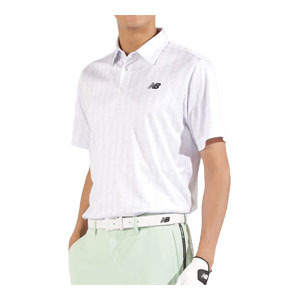 サイズ：4 NEW BALANCE GOLF ニューバランス 2025年モデル 半袖ポロシャツ  ホワイト系 [240101466343] ゴルフウェア メンズ ストスト NEW BALANCE GOLF ニューバランス 2025年モデル 半袖ポロシャツ