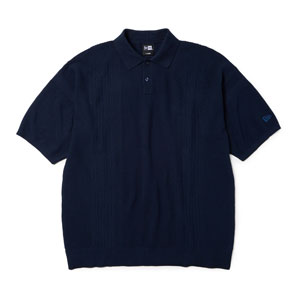 2026年春夏　Golfickers ゴルフ　半袖ポロシャツ　L ネイビー NEW ERA（ニューエラ） ゴルフ サマーニット 半袖 ポロシャツ ウェア