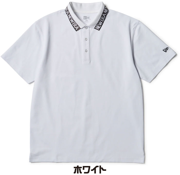 NEW ERA（ニューエラ） ゴルフ Collar Logo 鹿の子 半袖 ポロシャツ