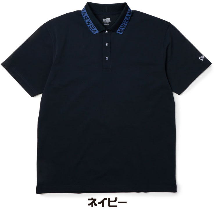 NEW ERA（ニューエラ） ゴルフ Collar Logo 鹿の子 半袖 ポロシャツ