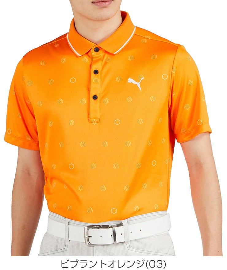 プーマ ゴルフ メンズウェア 18H モノグラム 半袖ポロシャツ 930010