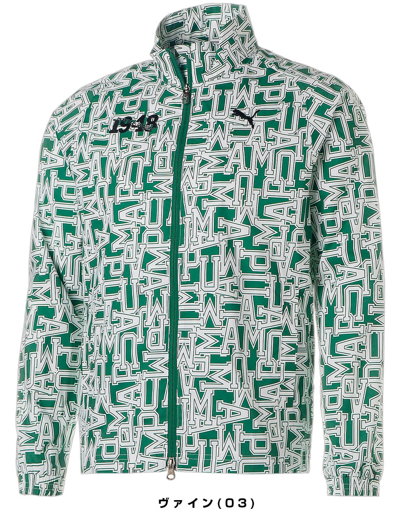 PUMA プーマ ゴルフウェア メンズ グラフィック総柄 フルジップ