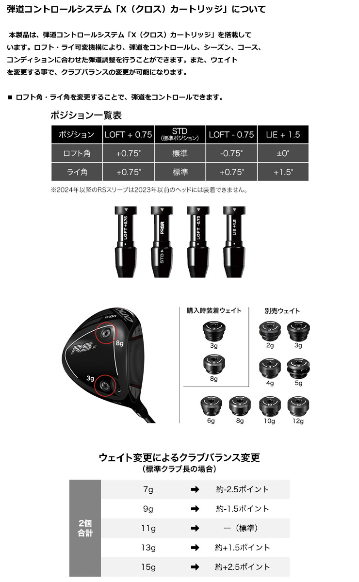 PRGR（プロギア） RS F ドライバー TOUR AD FOR PRGR シャフト
