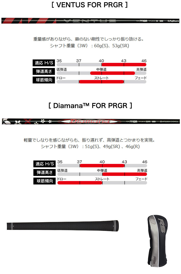 PRGR（プロギア） 特注カスタムクラブ RS フェアウェイウッド 三菱