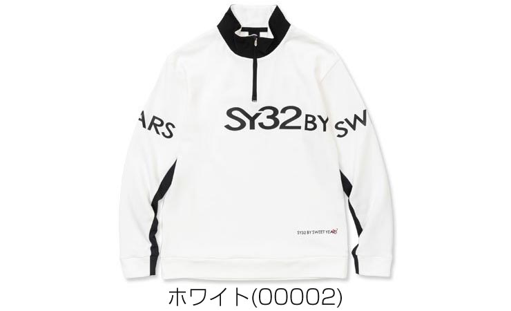 SY32 by SWEET YEARS メンズ ゴルフウェア ライトストレッチ ハーフジップ 長袖シ...