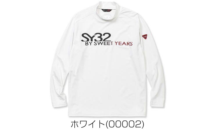 SY32 by SWEET YEARS メンズ ゴルフウェア ストレッチ モックネック 長袖シャツ SYG-23A11 2023年秋冬モデル M-XL｜greenfil-wear｜03