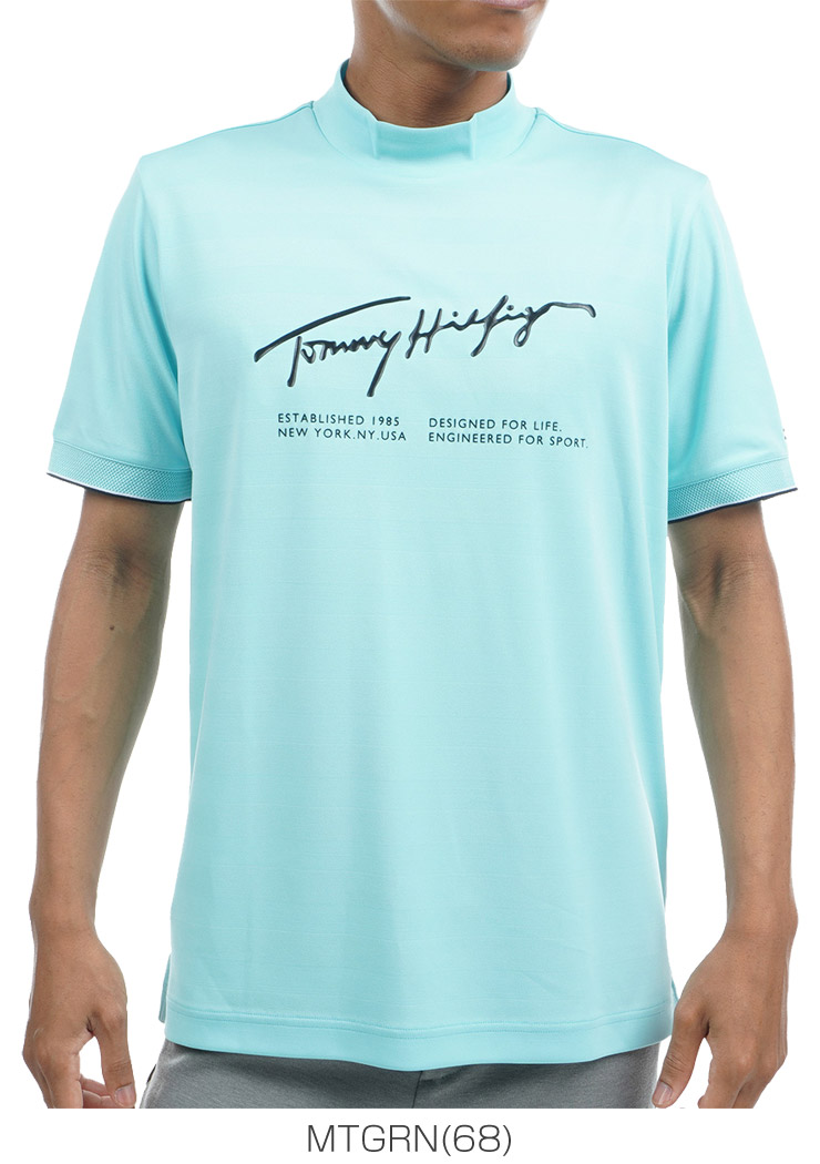 トミーヒルフィガー ゴルフ ウェア メンズ シャドーストライプ モックネック 半袖シャツ THMA333 2023年春夏モデル M-XL  :TH23STHMA333:ゴルフレンジャー 通販 